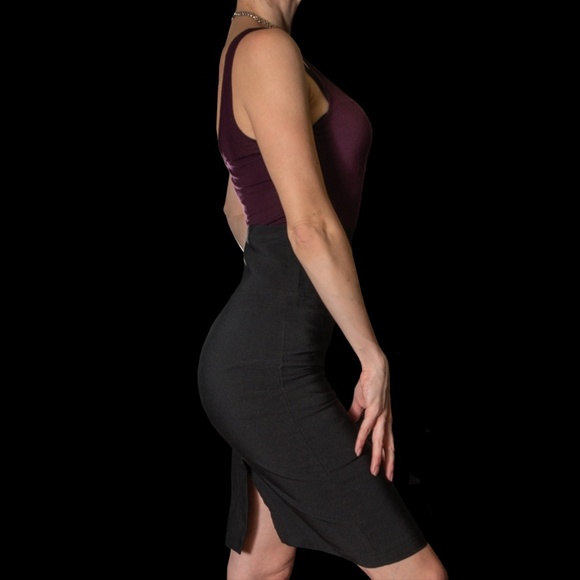 Valia Basic Black High Waist Pencil Skirt Size 5 - Picture 1 of 4